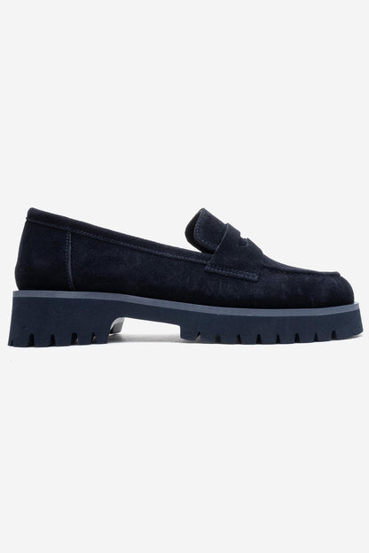 Vionel - Mocasín de ante azul oscuro (mujer)