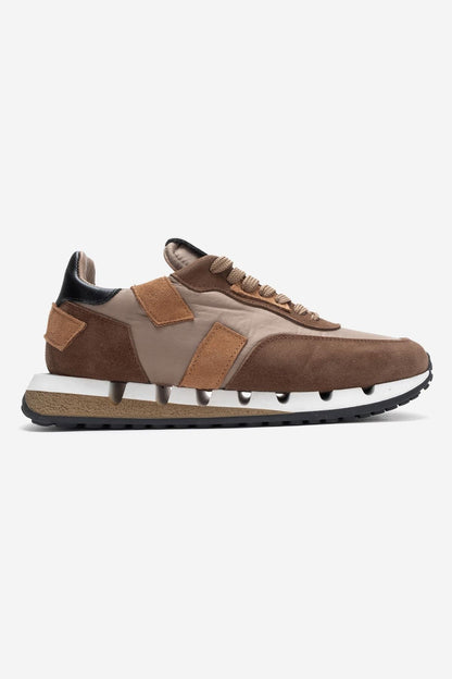 Vian - Zapatillas con Plataforma de Cuero Beige (Mujer)