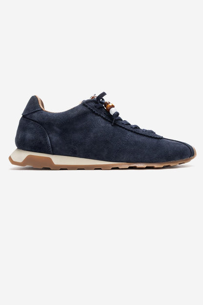 Brea - Zapatillas deportivas de ante adornadas en color azul marino (Mujer)