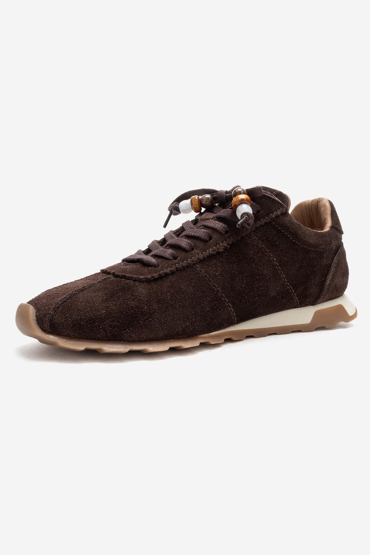 Brea - Zapatillas de ante marrón adornadas (Mujer)