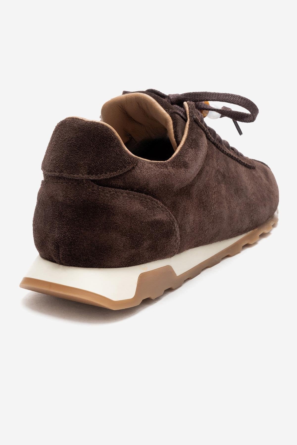 Brea - Zapatillas de ante marrón adornadas (Mujer)