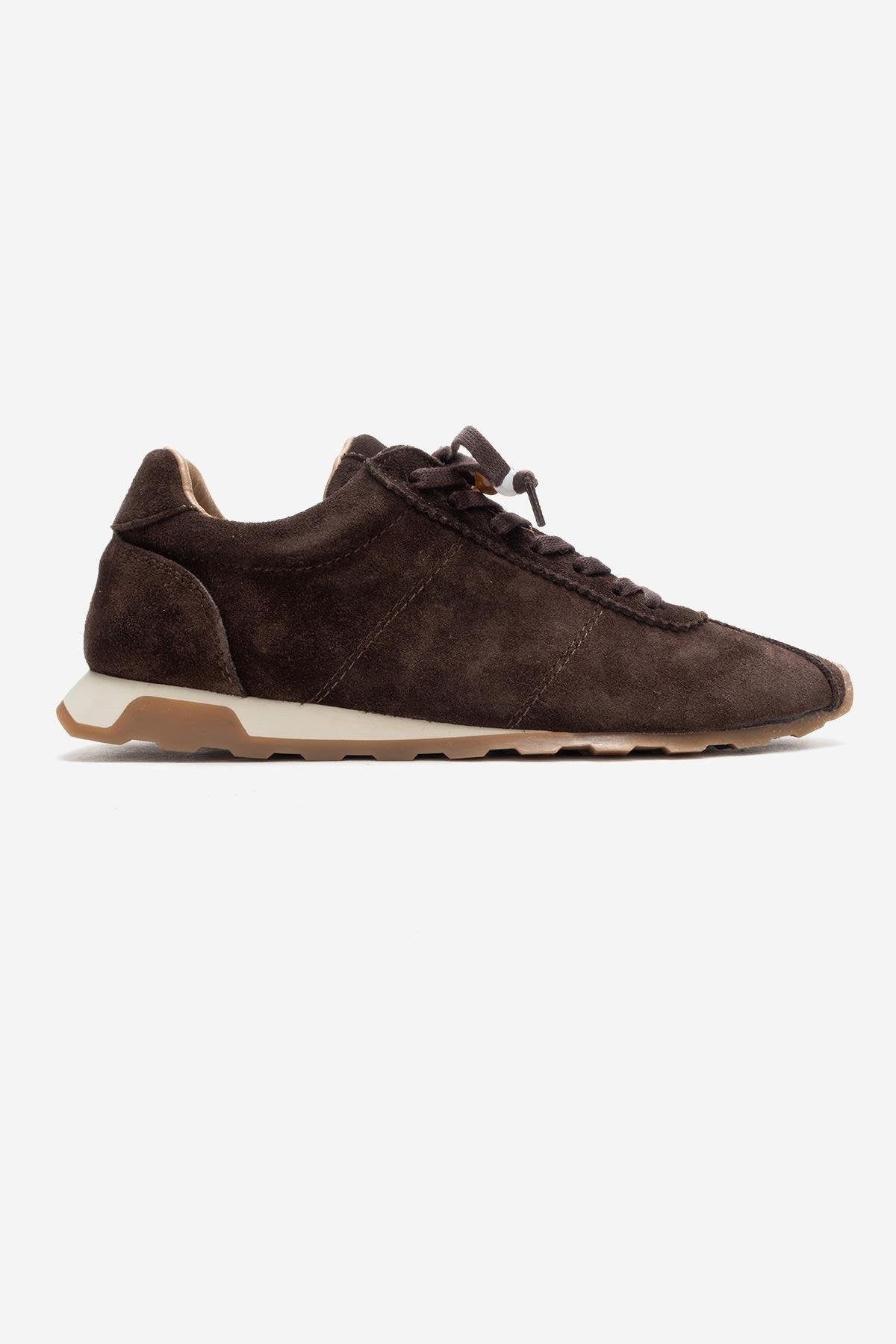 Brea - Zapatillas de ante marrón adornadas (Mujer)