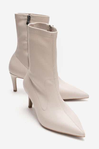 ROSSANO - Botín elástico de tacón de aguja beige (mujer)