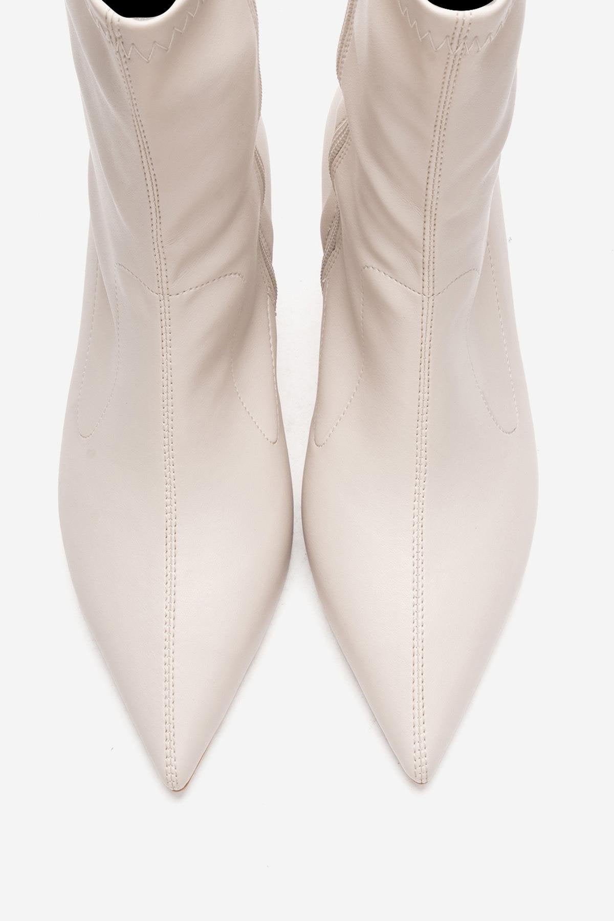 ROSSANO - Botín elástico de tacón de aguja beige (mujer)