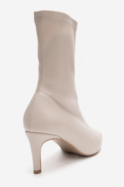 ROSSANO - Botín elástico de tacón de aguja beige (mujer)
