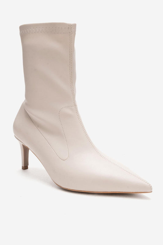 ROSSANO - Botín elástico de tacón de aguja beige (mujer)