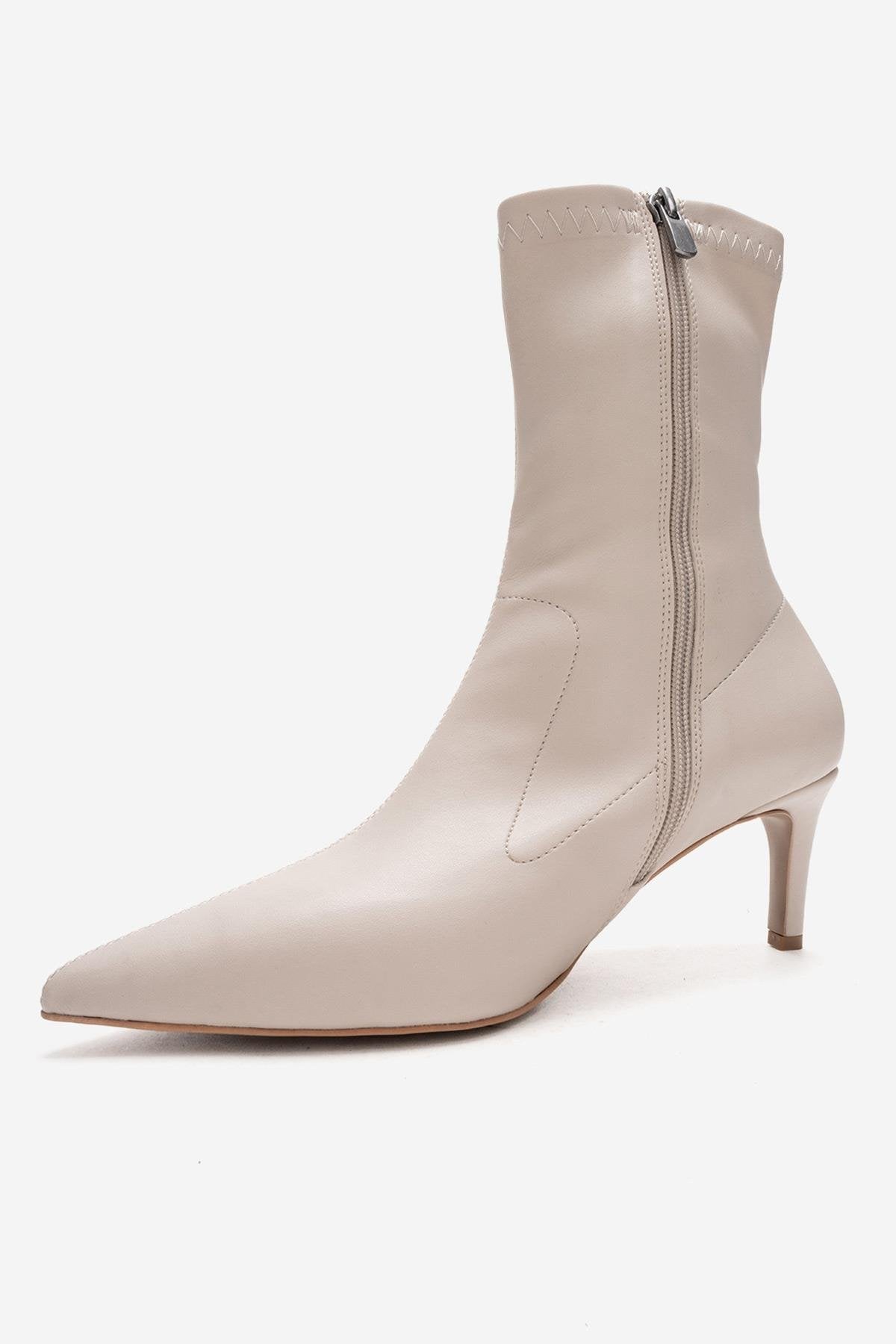 ROSSANO - Botín elástico de tacón de aguja beige (mujer)