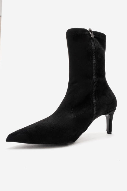 ROSSANO - Bota de tacón de aguja de gamuza negra (Mujer)