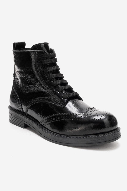 Nelvy - Black Patent Leather Boot (Women)