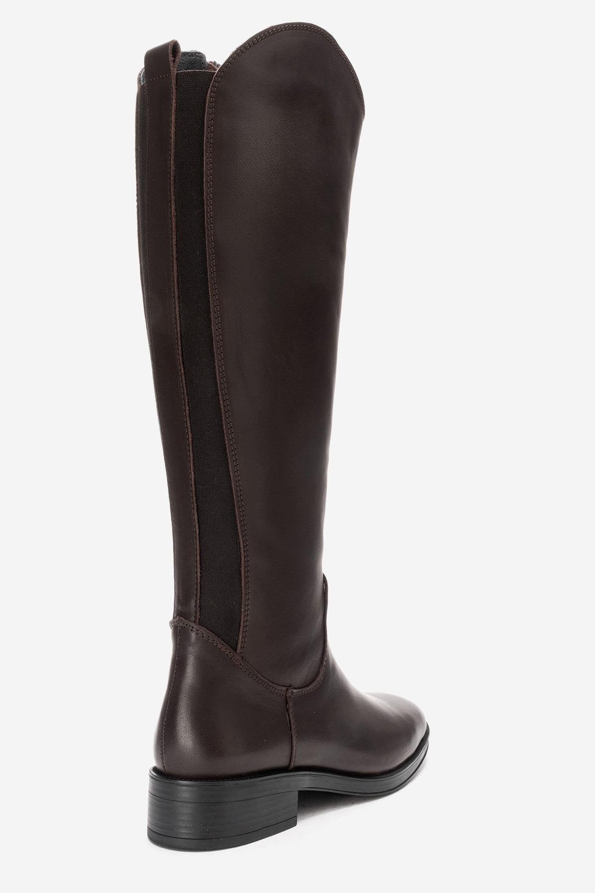 Ruiz - Brown Leather Knee High Boot (Women)