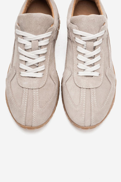 Lars - Zapatillas de Piel de Ante Beige (Mujer)