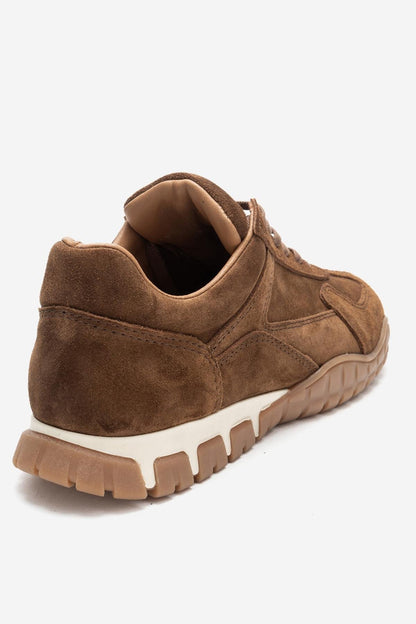 Lars - Zapatilla de piel de ante color coñac (mujer)