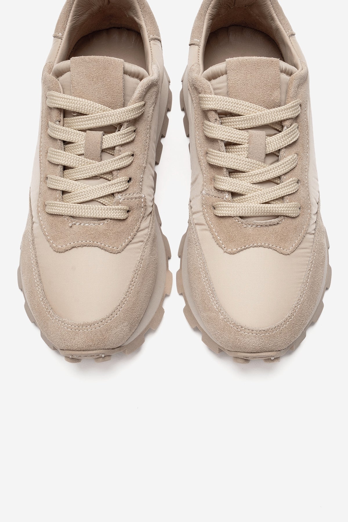 Amanda - Zapatillas de cuero beige (Mujer)
