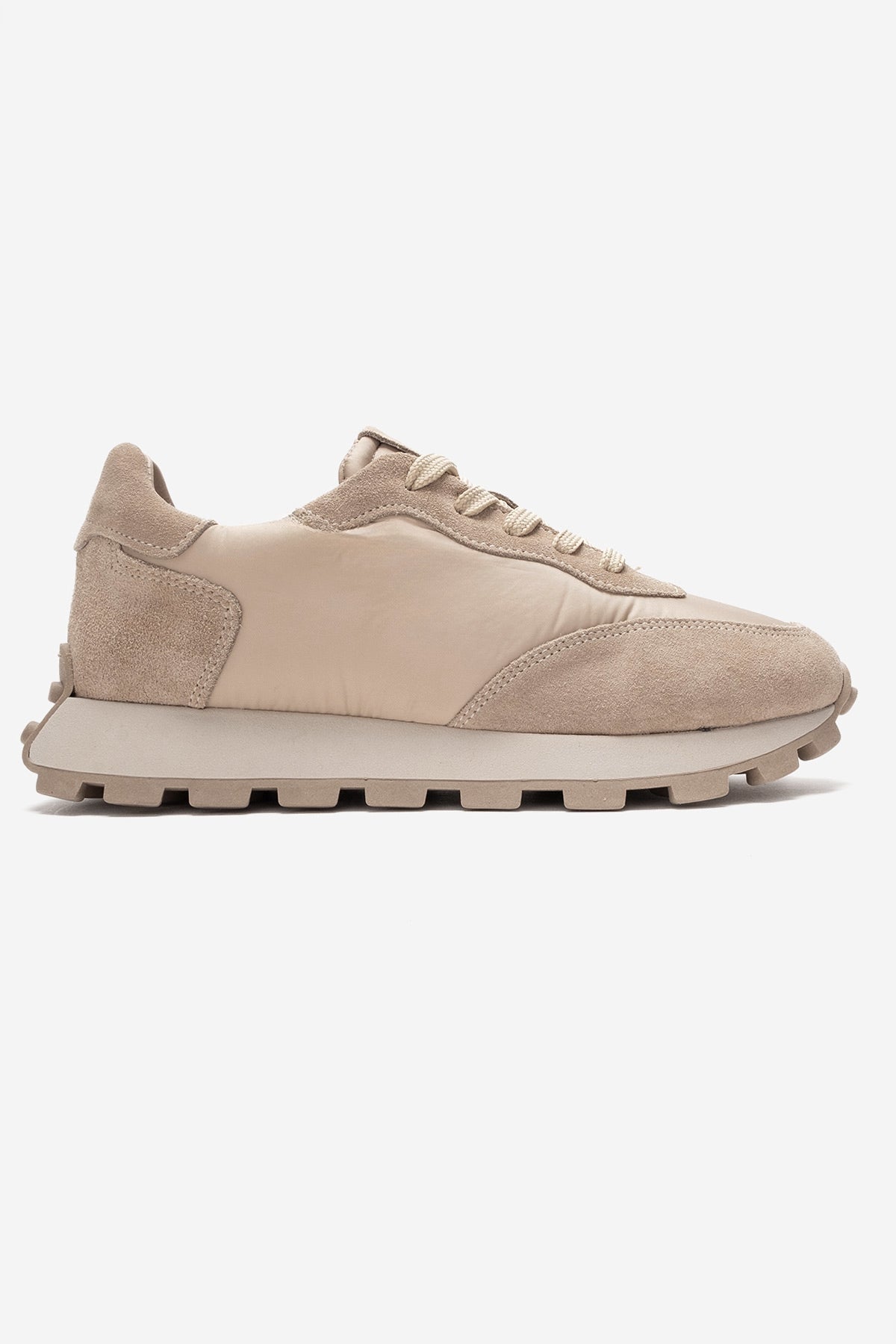 Amanda - Zapatillas de cuero beige (Mujer)