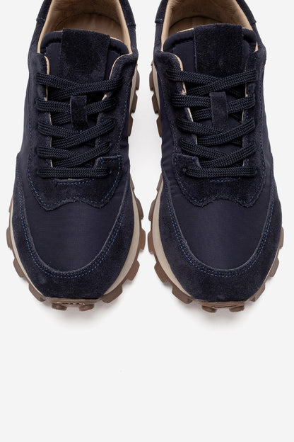 Amanda - Navy Leather Sneakers (Women)