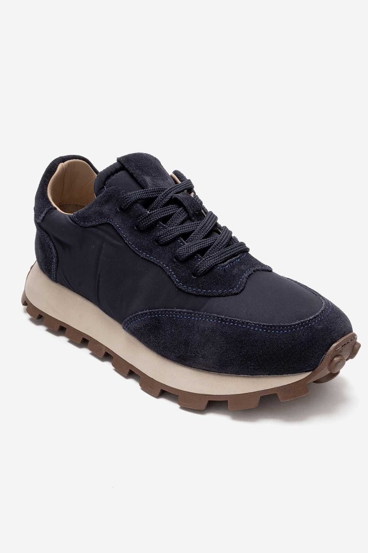 Amanda - Navy Leather Sneakers (Women)