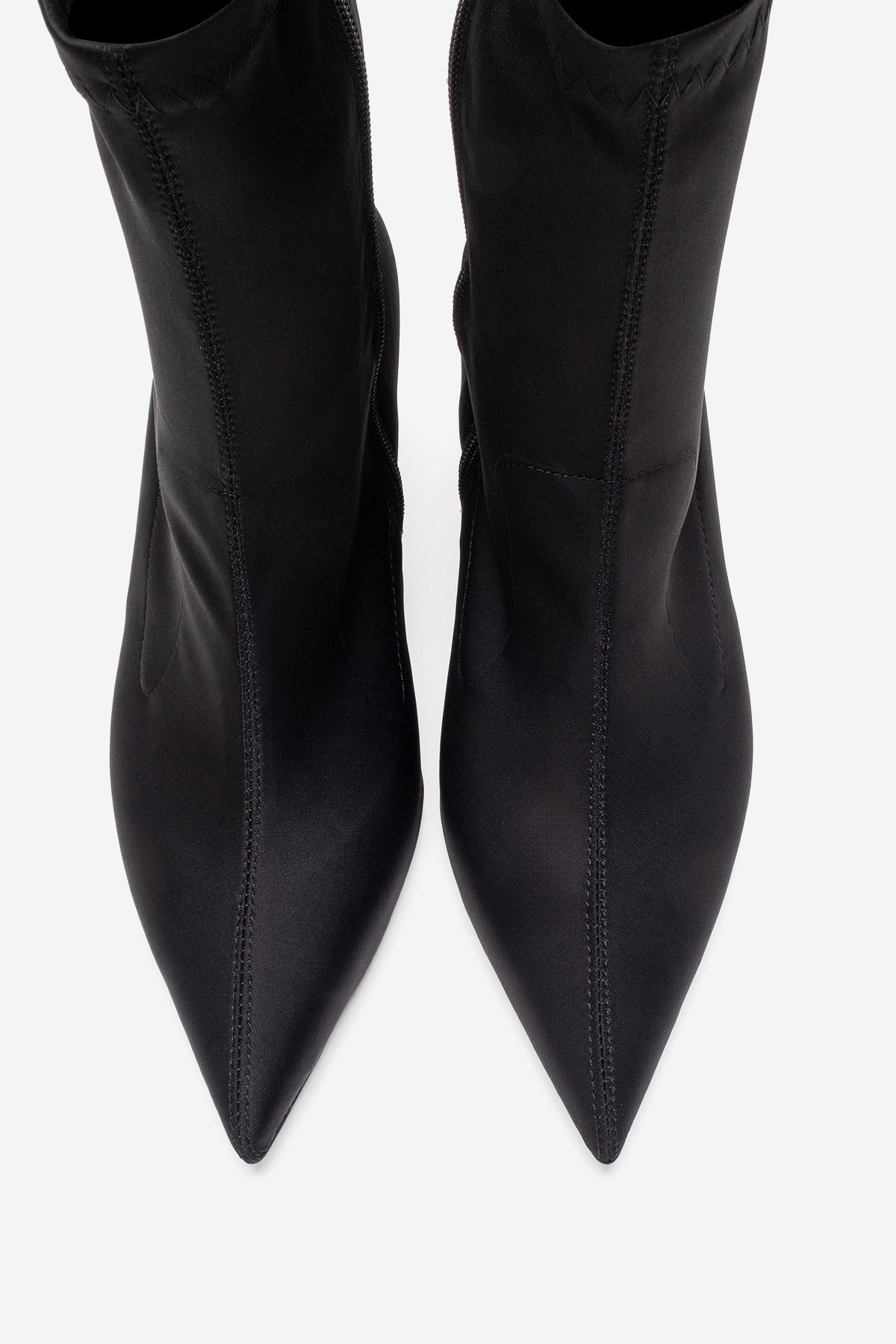 ROSSANO - Black Scuba Stiletto Heel Ankle Boot (Women)