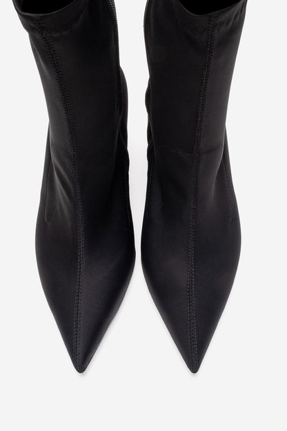 ROSSANO - Black Scuba Stiletto Heel Ankle Boot (Women)