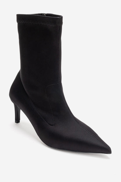 ROSSANO - Black Scuba Stiletto Heel Ankle Boot (Women)