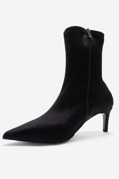 ROSSANO - Black Scuba Stiletto Heel Ankle Boot (Women)