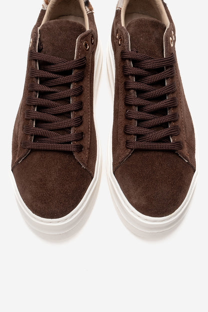 Nera - Zapatillas informales de ante marrón (mujer)
