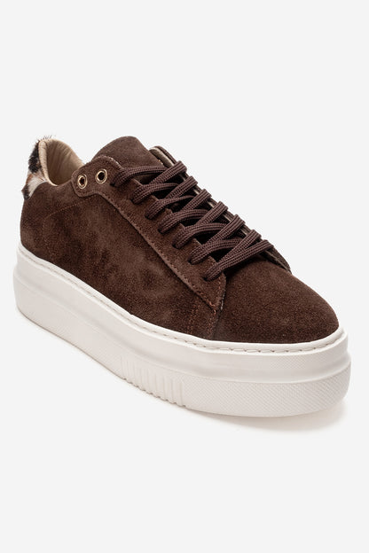 Nera - Zapatillas informales de ante marrón (mujer)