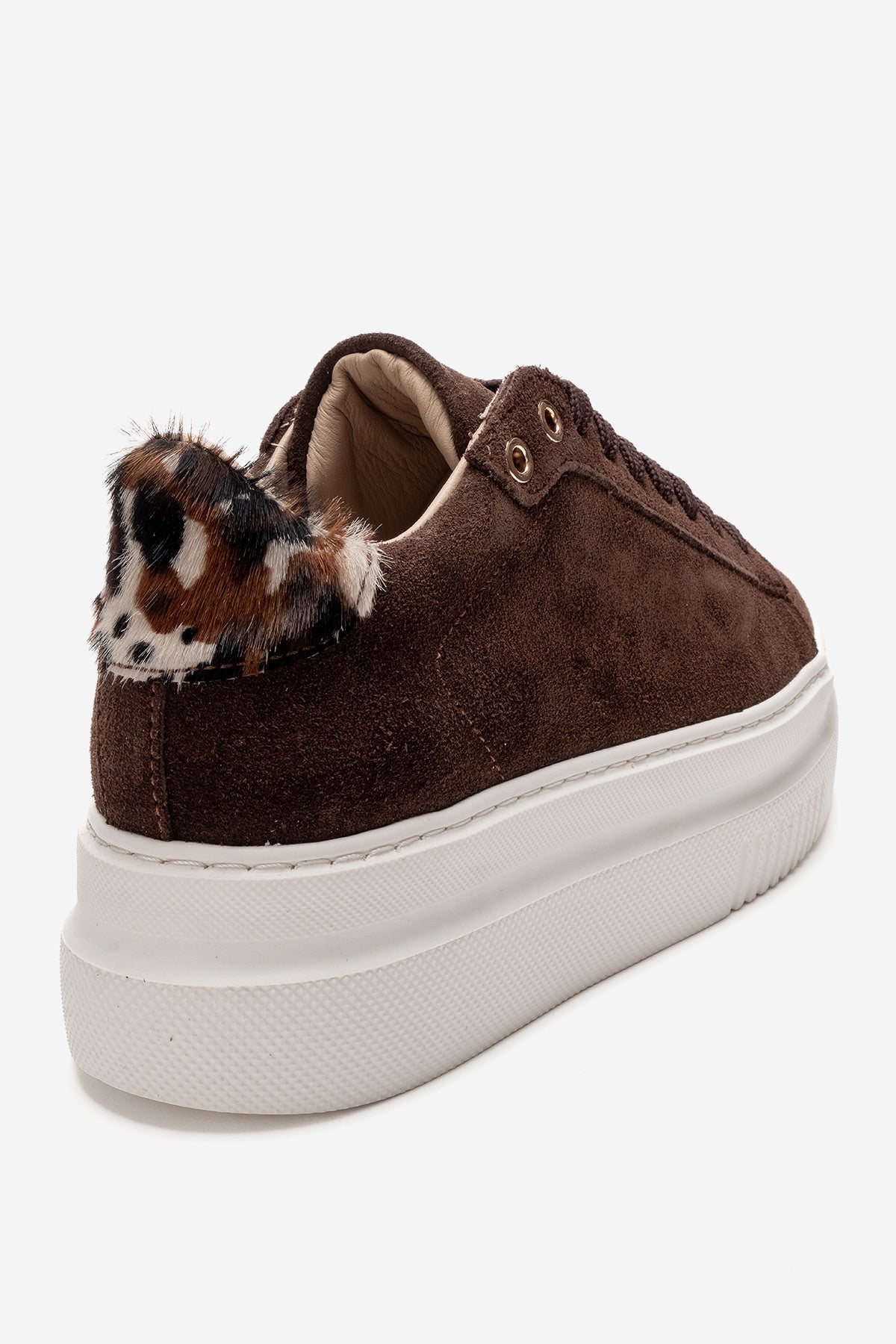 Nera - Zapatillas informales de ante marrón (mujer)