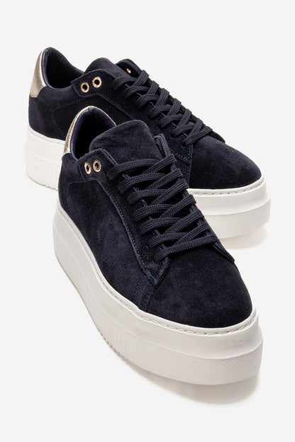 Nera - Zapatillas Casual de Cuero Ante Marino (Mujer)