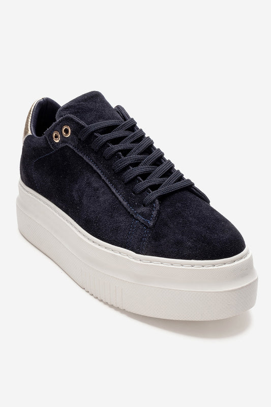 Nera - Zapatillas Casual de Cuero Ante Marino (Mujer)