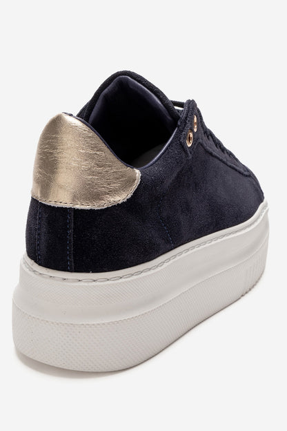 Nera - Zapatillas Casual de Cuero Ante Marino (Mujer)