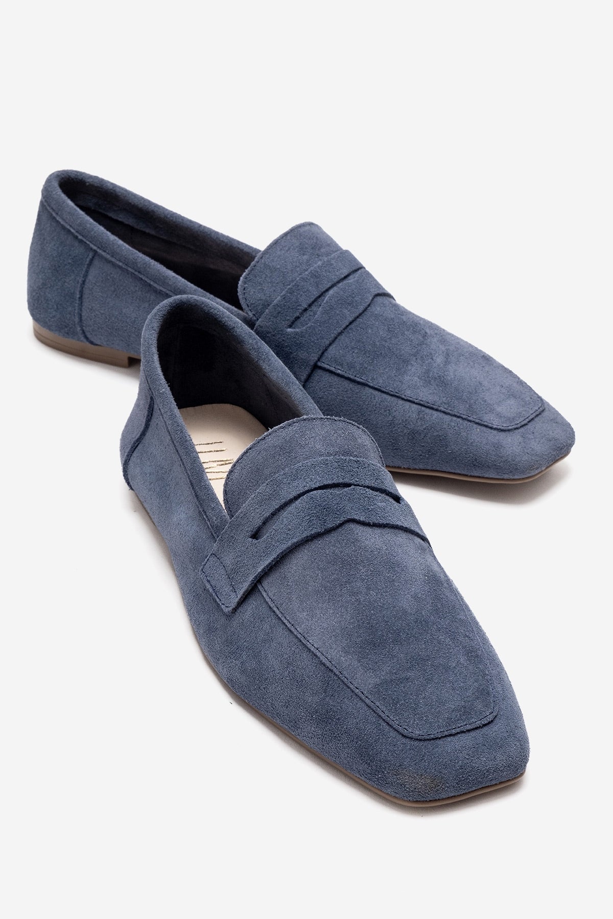 Morne - Mocasín de cuero genuino azul marino (mujer)