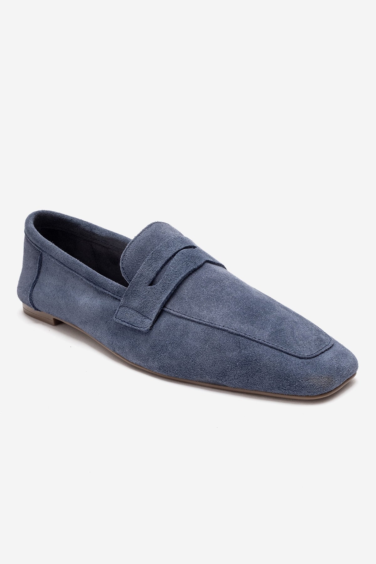 Morne - Mocasín de cuero genuino azul marino (mujer)