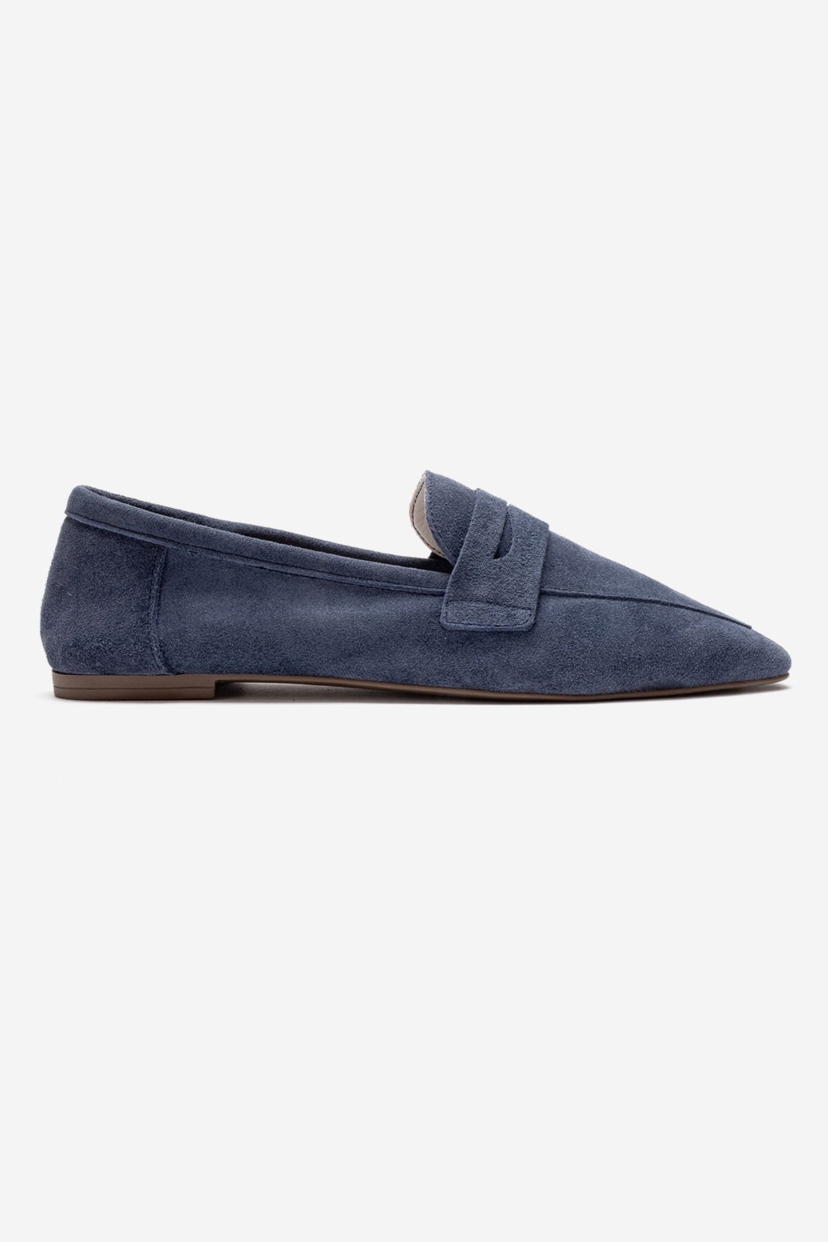 Morne - Mocasín de cuero genuino azul marino (mujer)