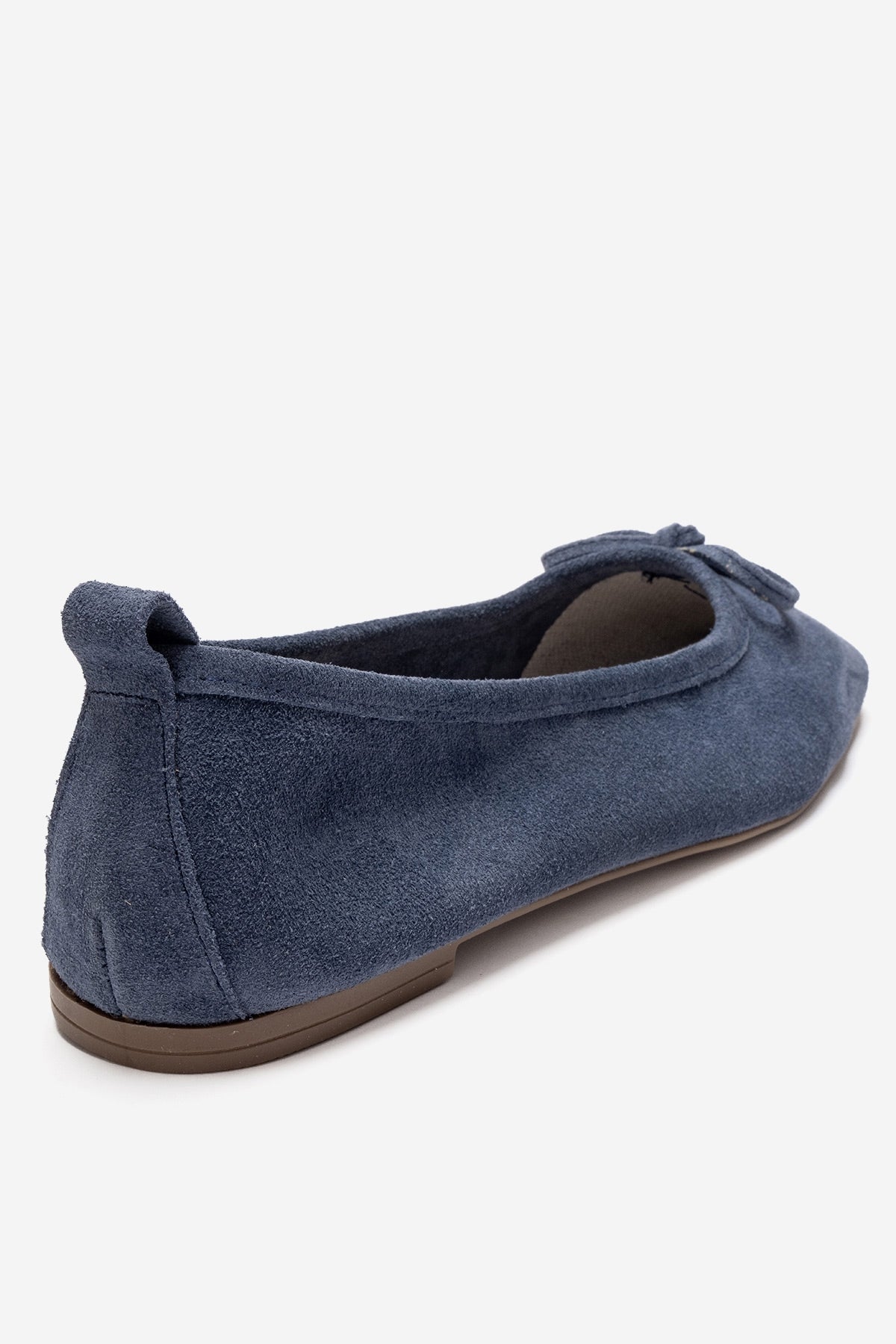 Sosa - Denim Blue Genuine Leather Bow Ballet Flat (Women)
