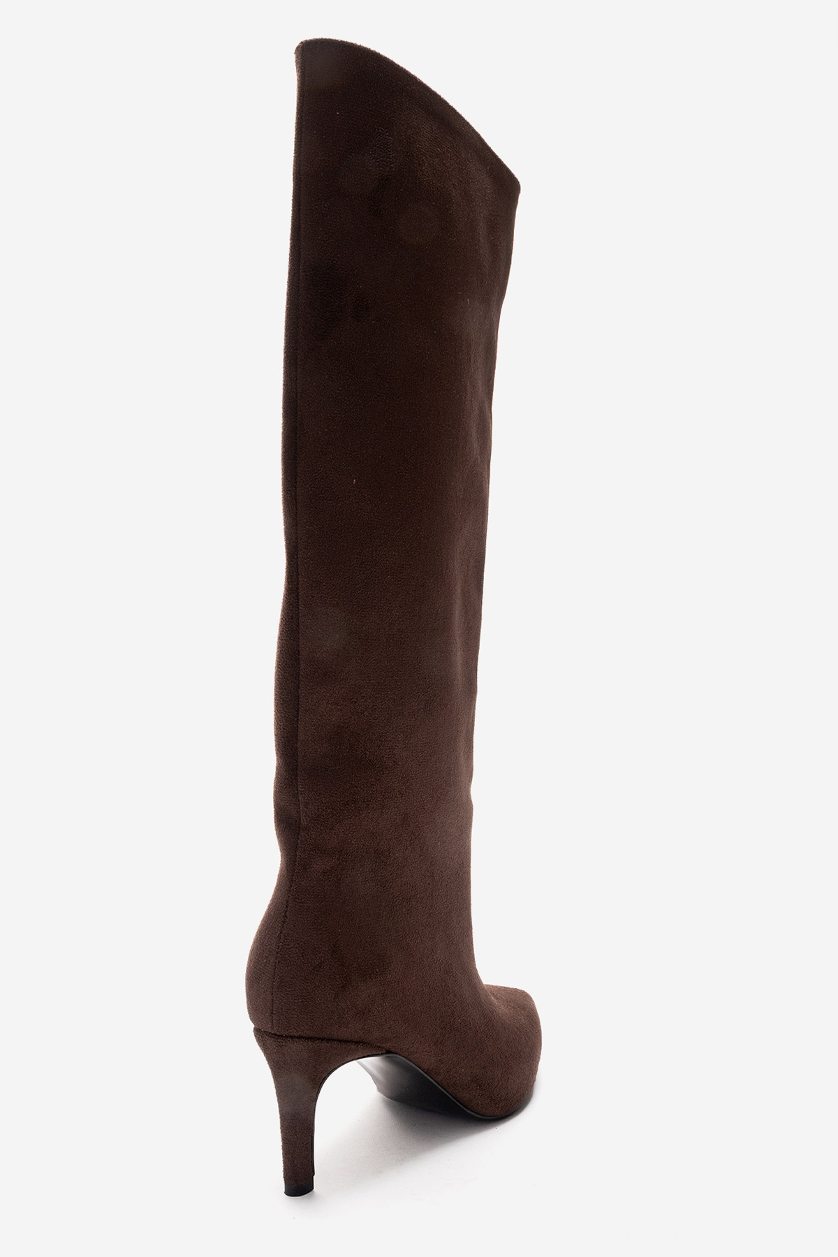 Camila - Bota de tacón de aguja de gamuza marrón (Mujer)