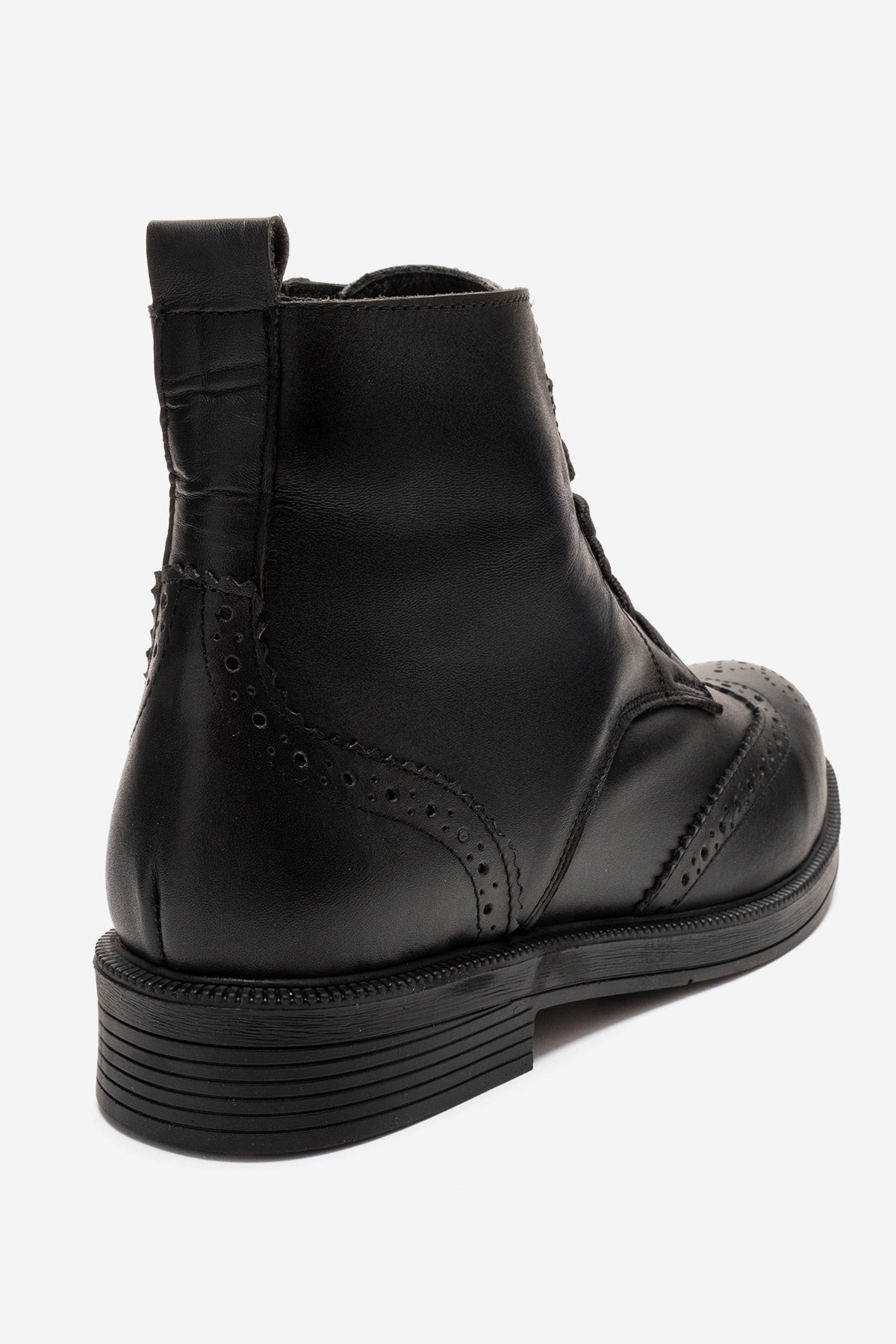 Nelvy - Bota de cuero genuino negra (Mujer)