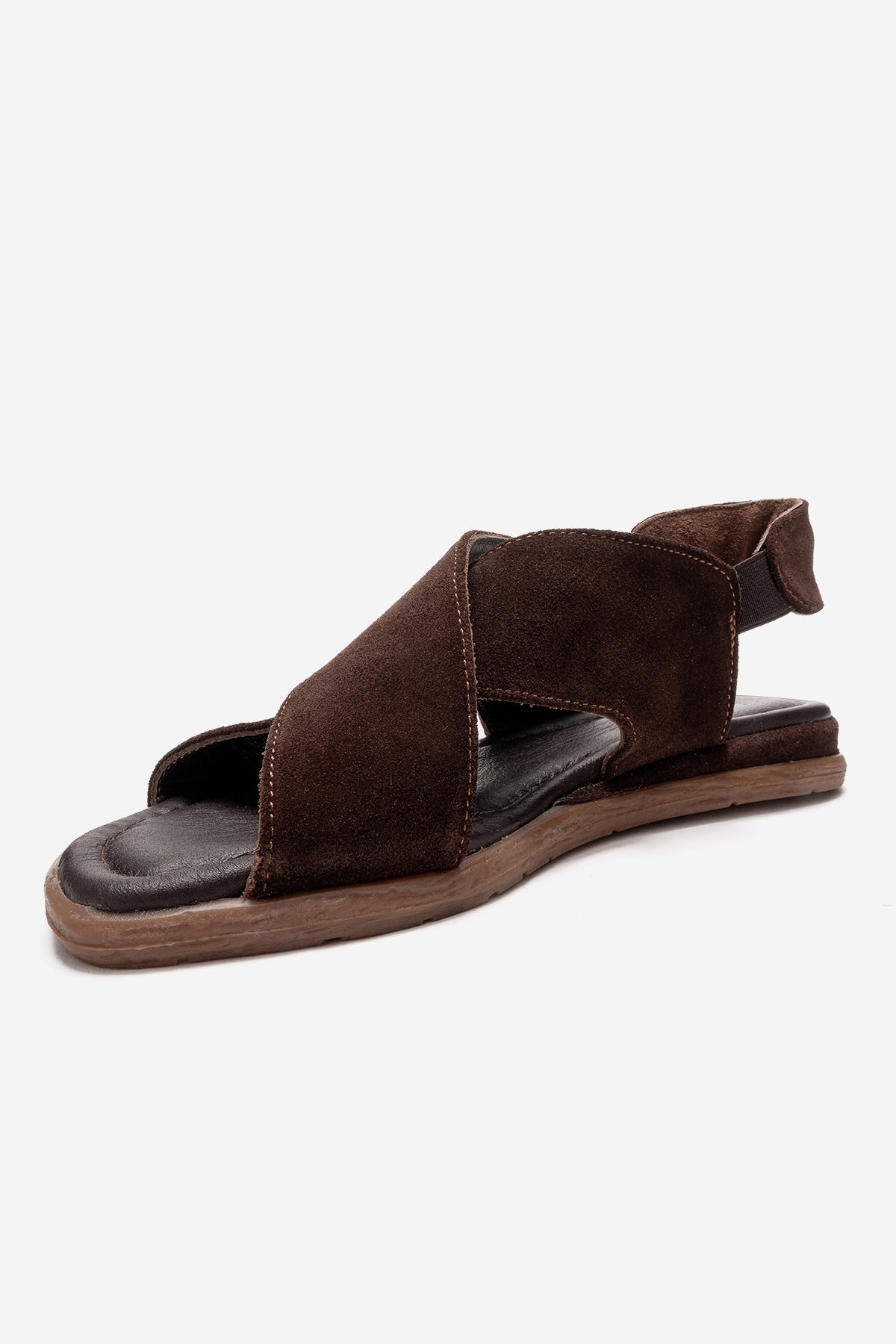 706 - Sandalia de Cuero Genuino Cognac (Mujer)