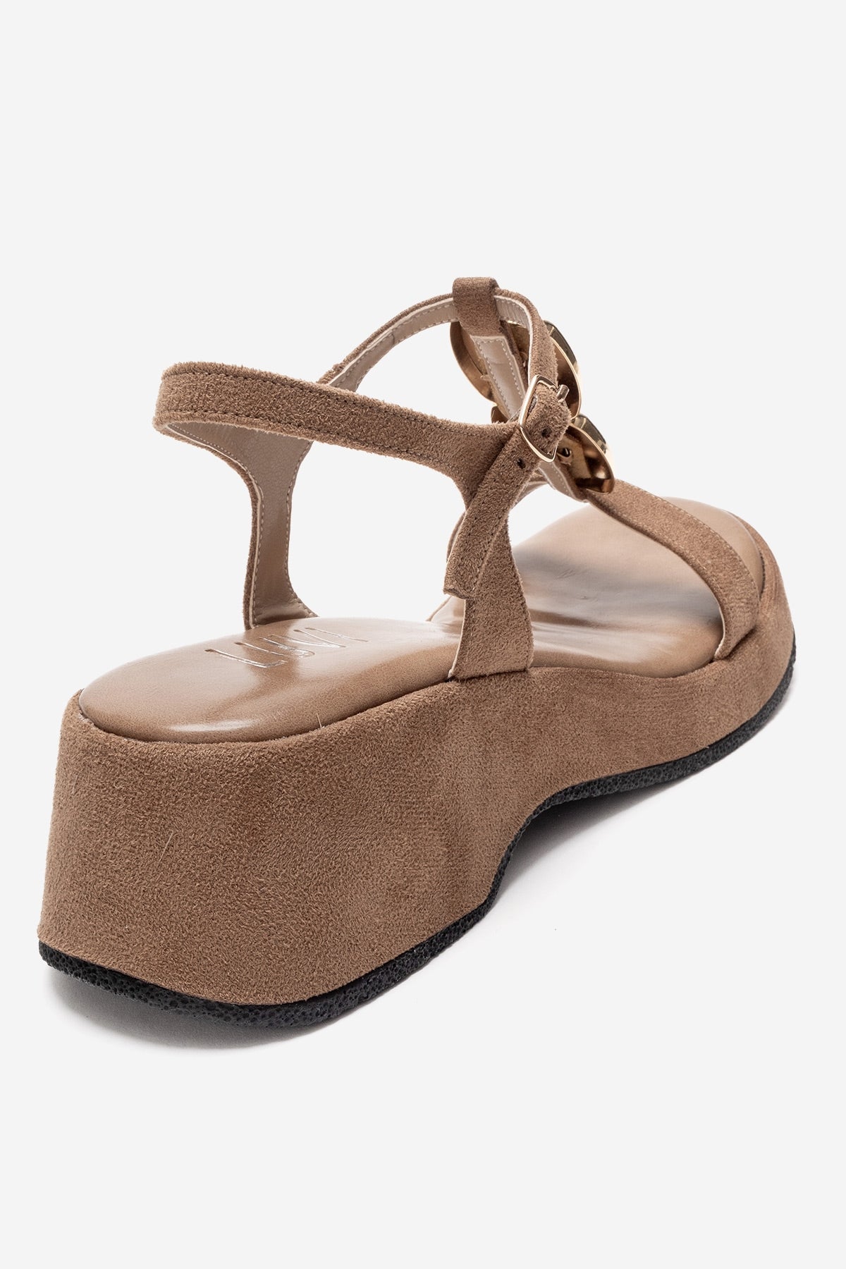 Matt - Sandalia de plataforma de ante beige (mujer)