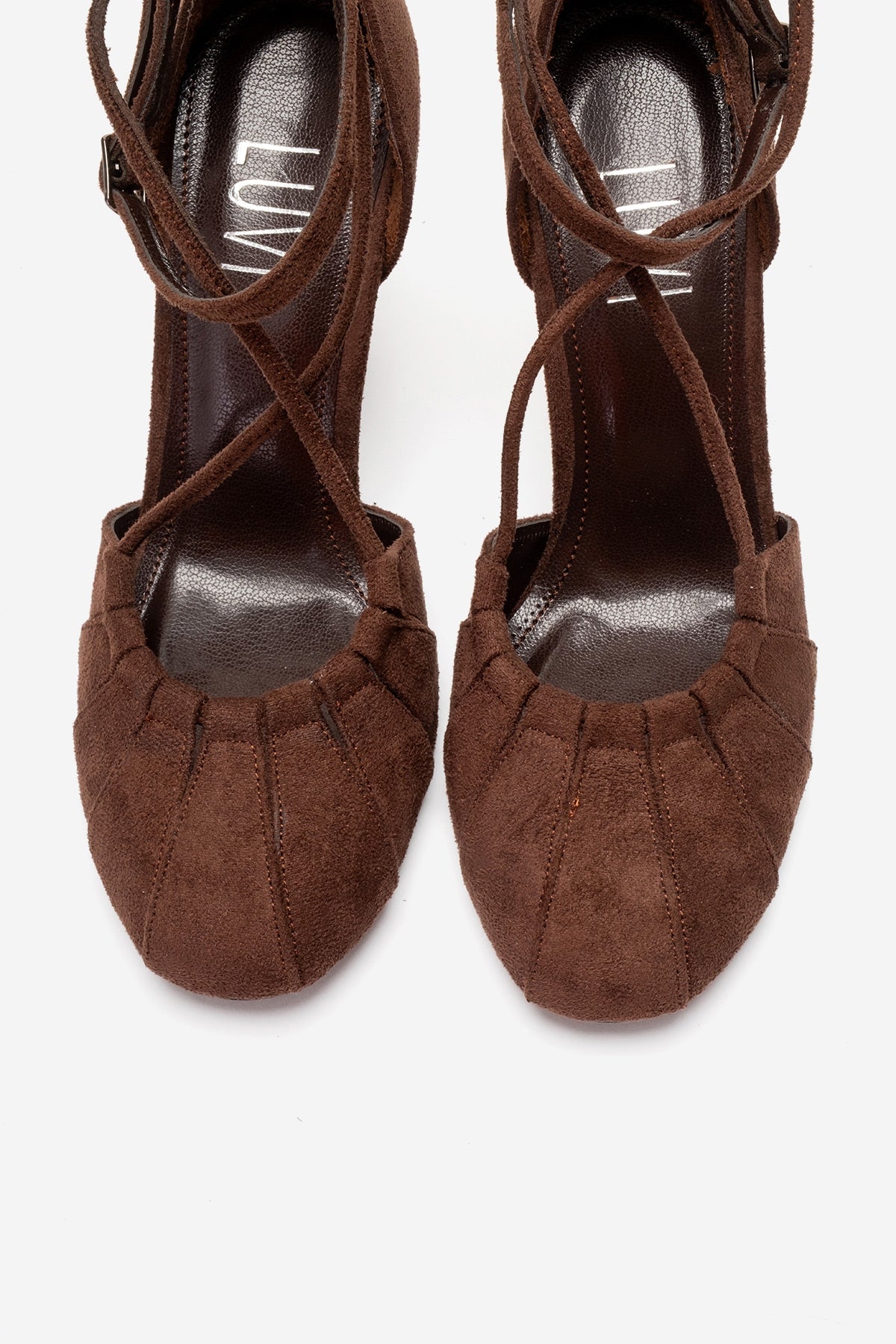ELIZA - Zapatos de tacón de aguja de ante marrón (Mujer)