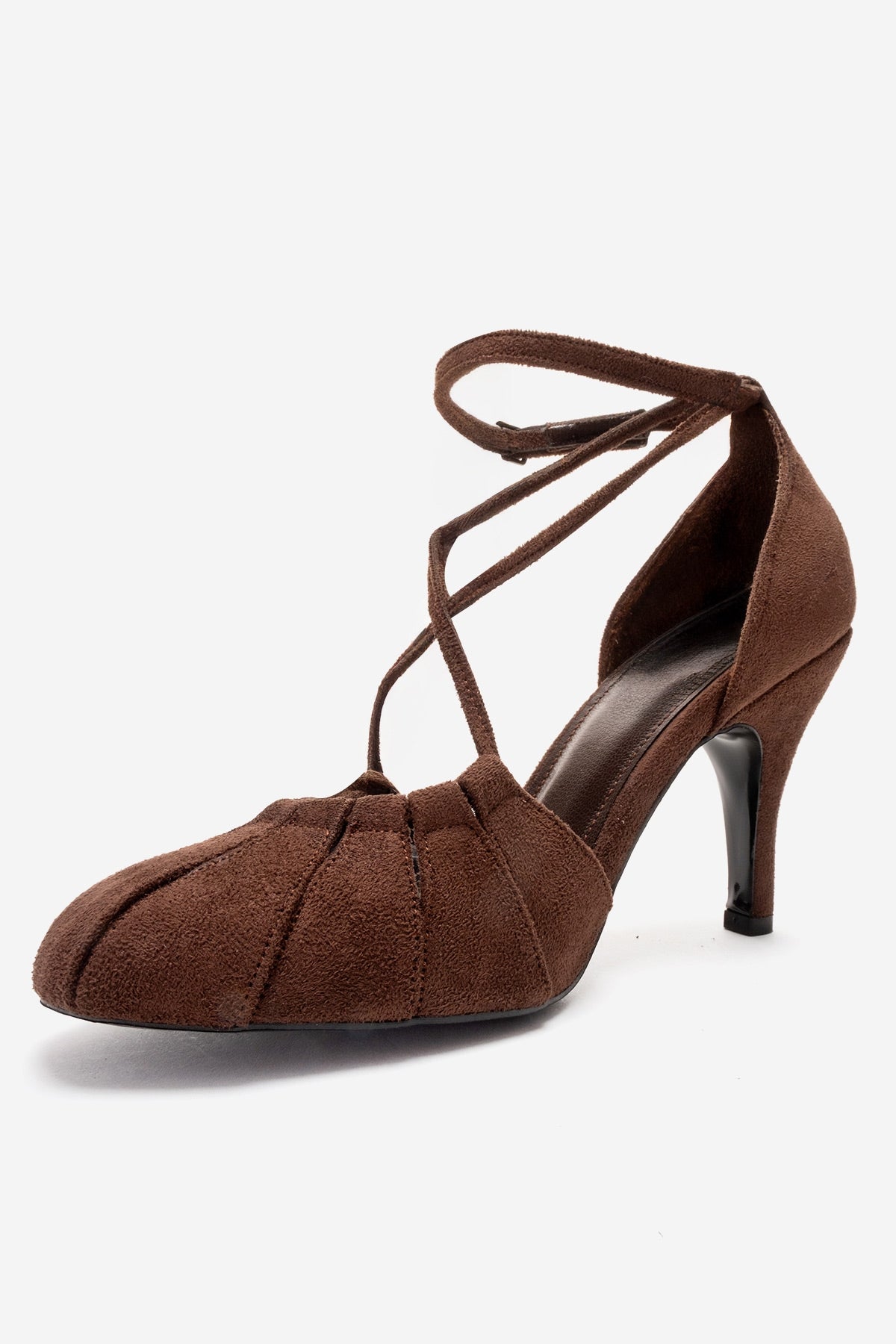 ELIZA - Zapatos de tacón de aguja de ante marrón (Mujer)