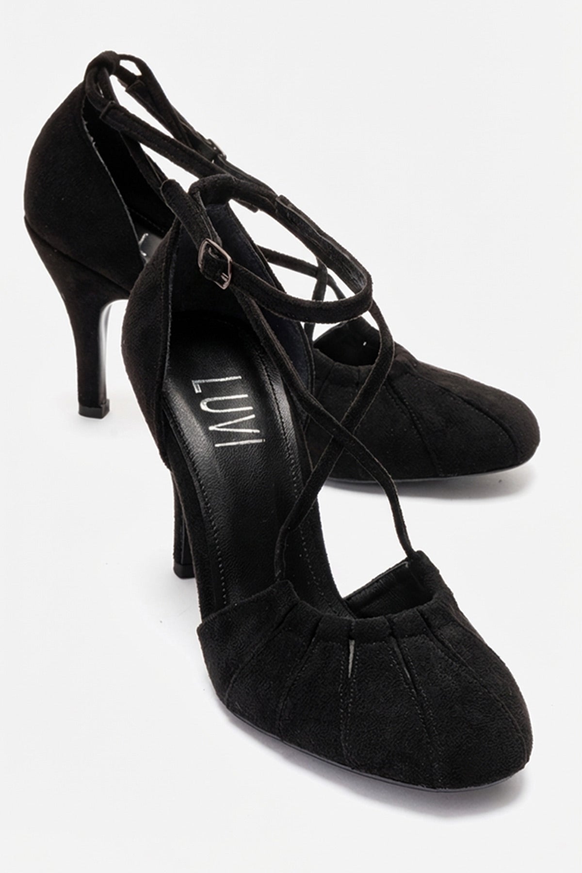 ELIZA - Zapatos de tacón de aguja de ante negro (Mujer)