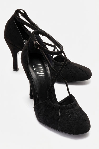 ELIZA - Zapatos de tacón de aguja de ante negro (Mujer)