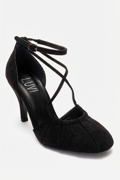 ELIZA - Zapatos de tacón de aguja de ante negro (Mujer)
