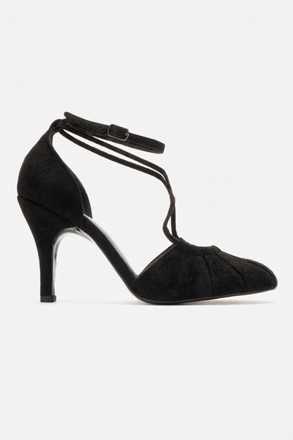 ELIZA - Zapatos de tacón de aguja de ante negro (Mujer)