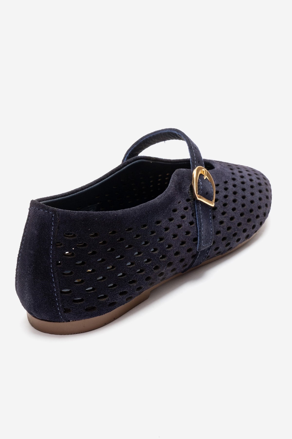 ARIAN - Merceditas de ante genuino color azul marino (mujer)