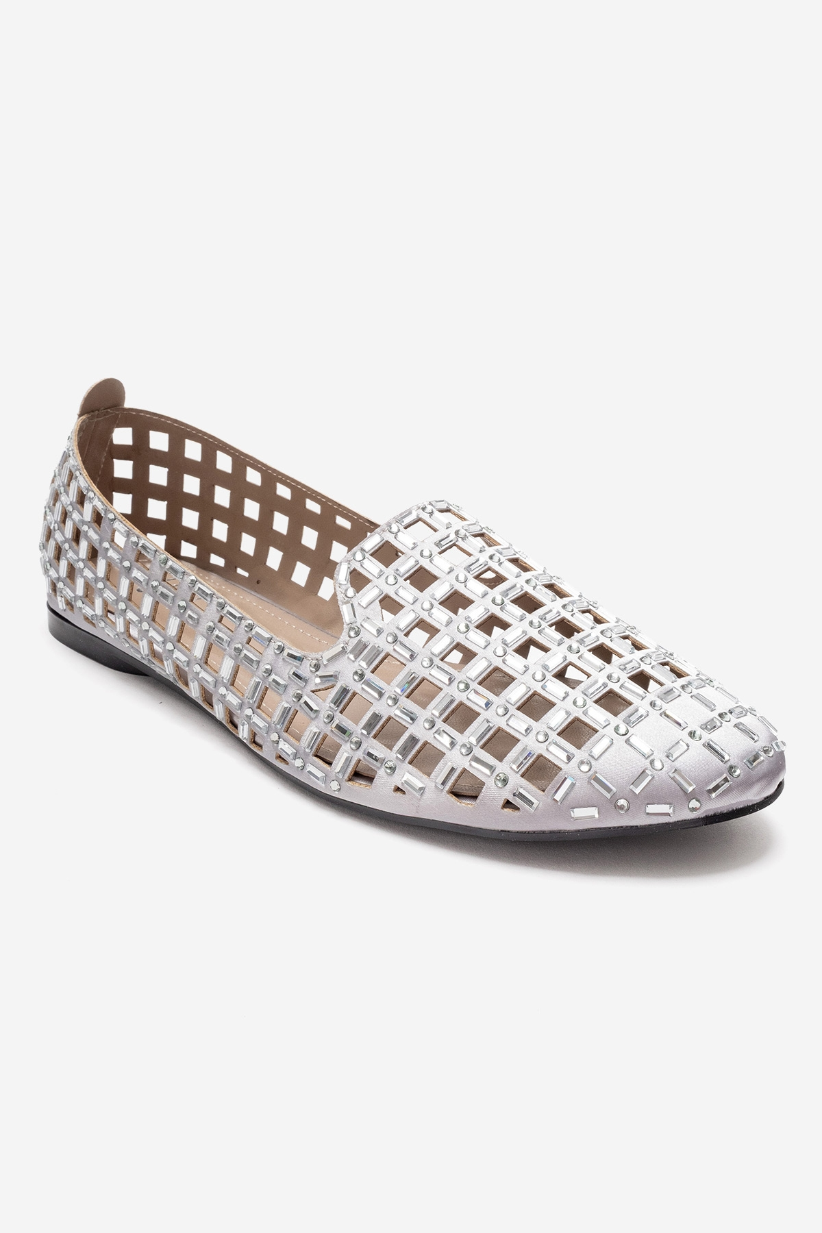 SILVA - Bailarina de cuero genuino con joyas (mujer)