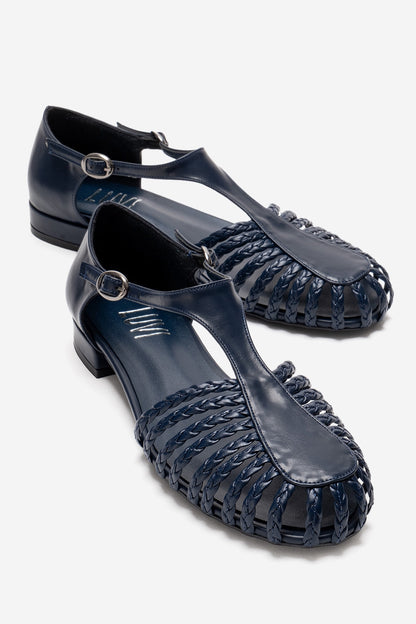 Onos - Sandalia tejida azul marino (mujer)
