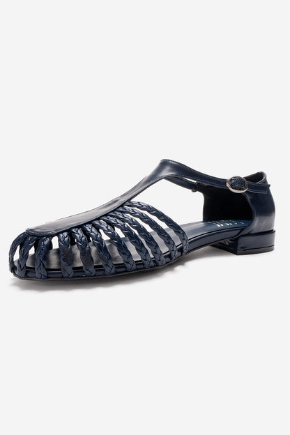 Onos - Sandalia tejida azul marino (mujer)