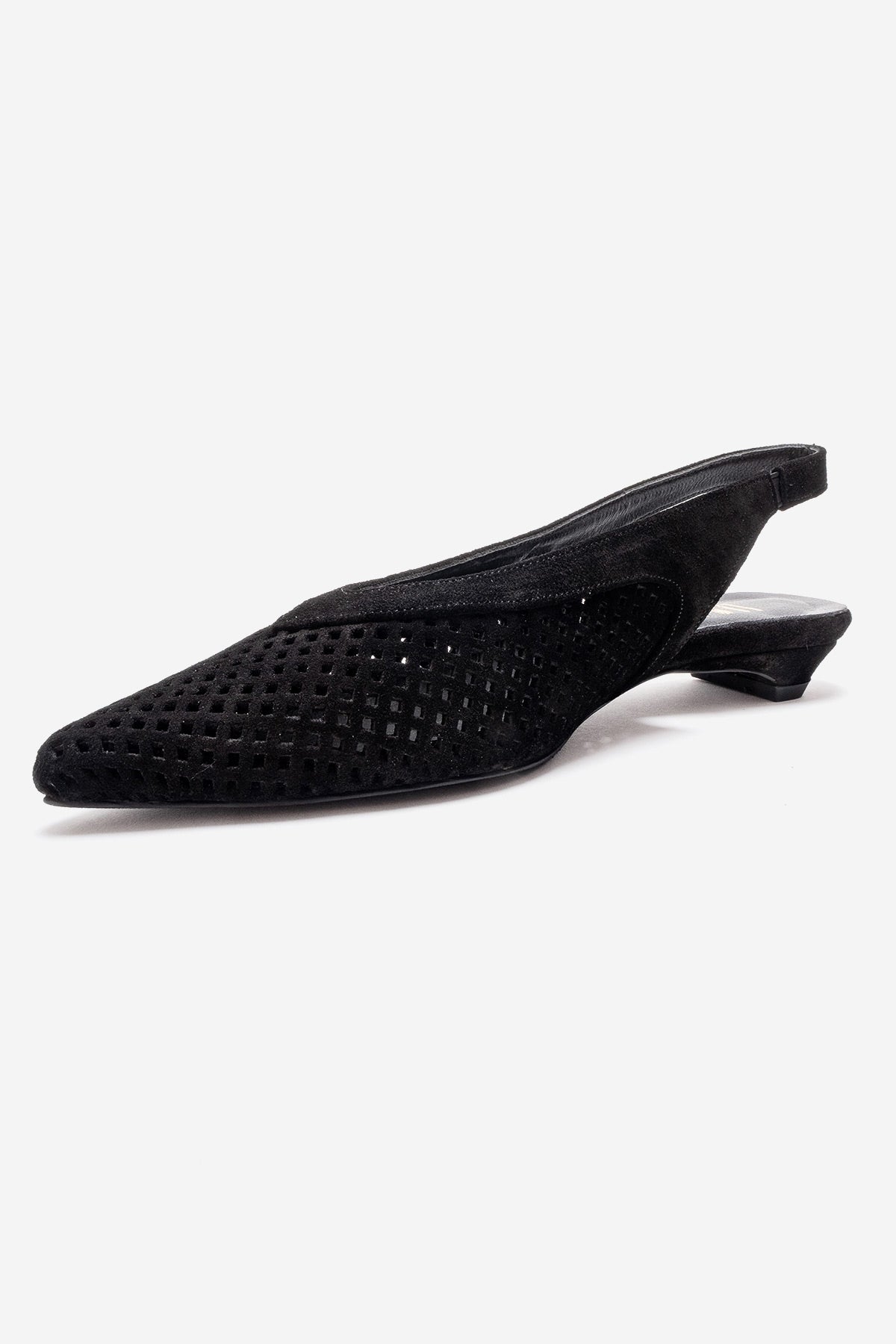 LIEVE - Zapatos de tacón bajo de cuero genuino negro (Mujer)