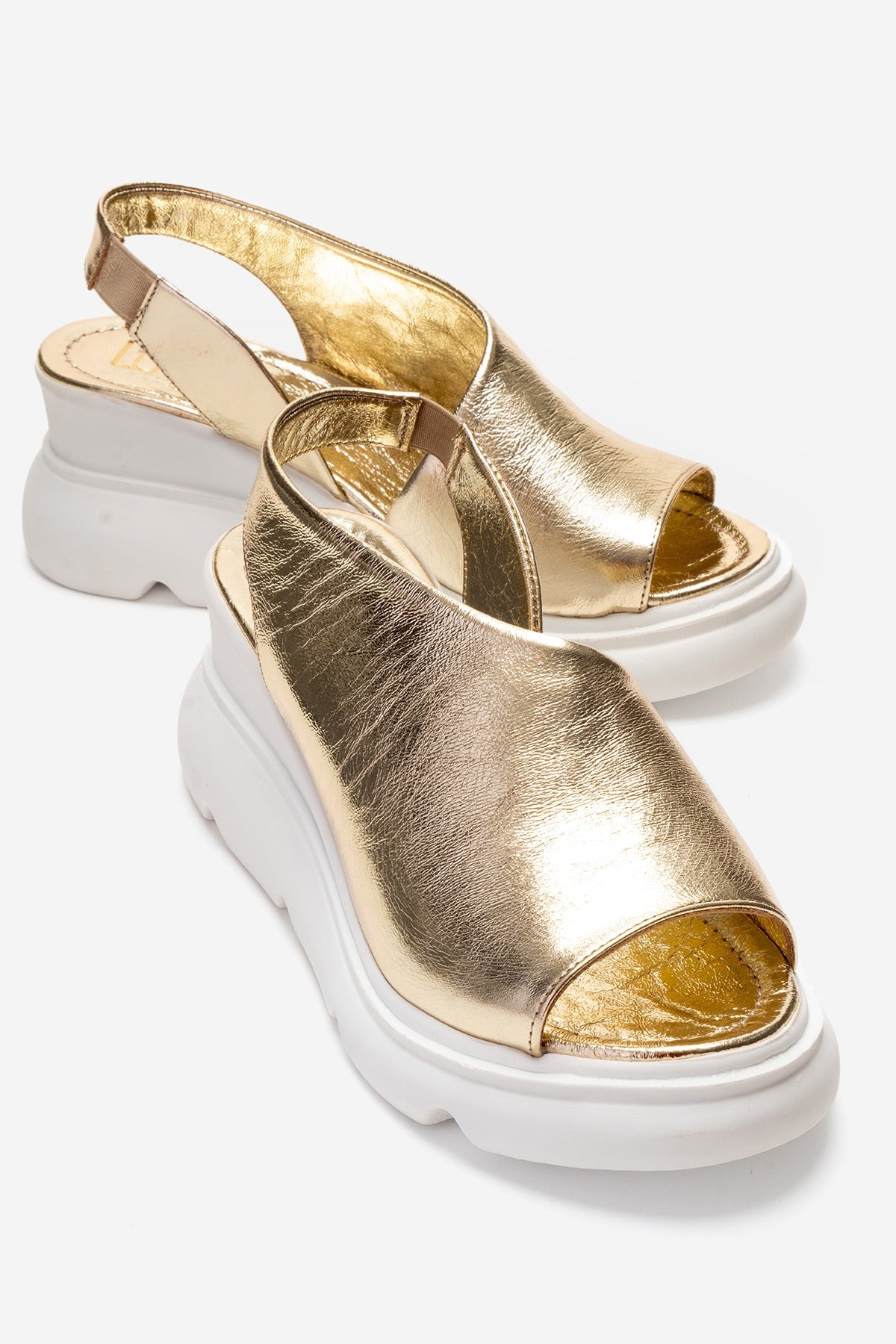Agusto - Gold Leather Platform Sandal (Women)